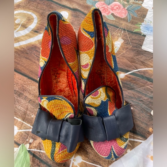 Irregular Choice Red and Orange Heels with Vibrant Design - Picture 3 of 16